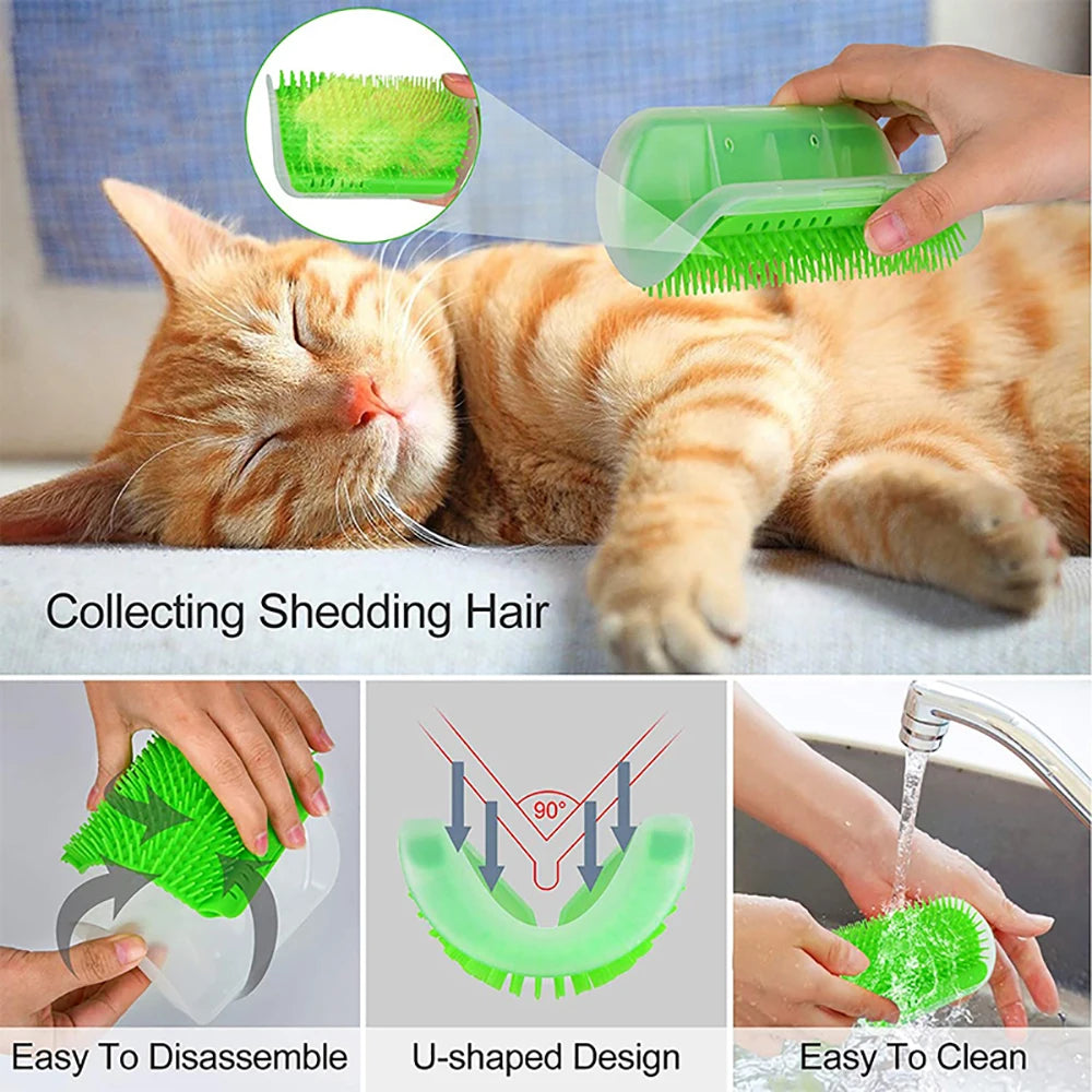Cat Scratcher & Massager Brush – Grooming Tool for Cats & Dogs