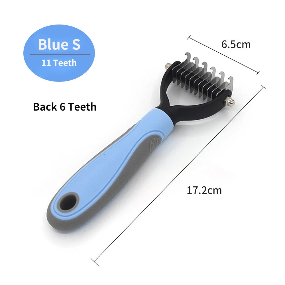 Professional Pet Deshedding Brush – Fur Remover & Knot Cutter