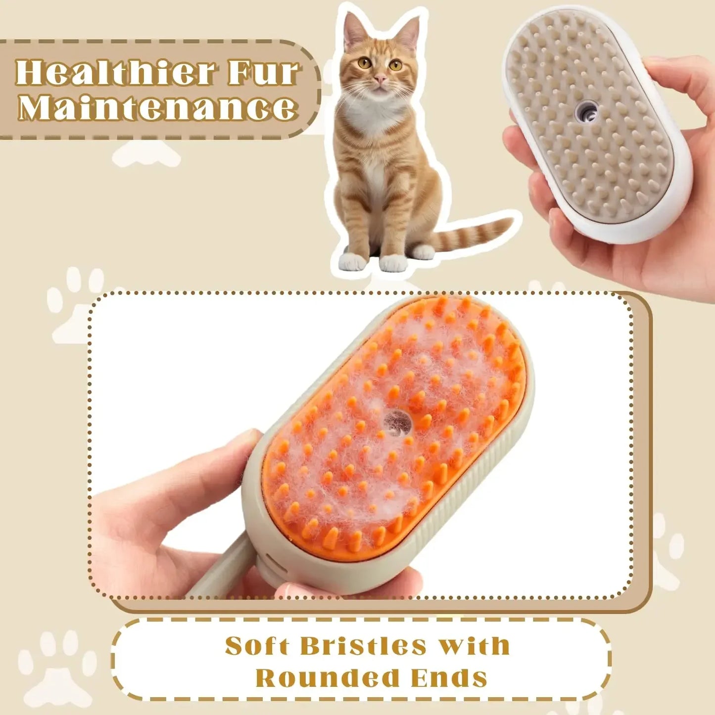 MistCare Antibacterial Pet Brush with Spray