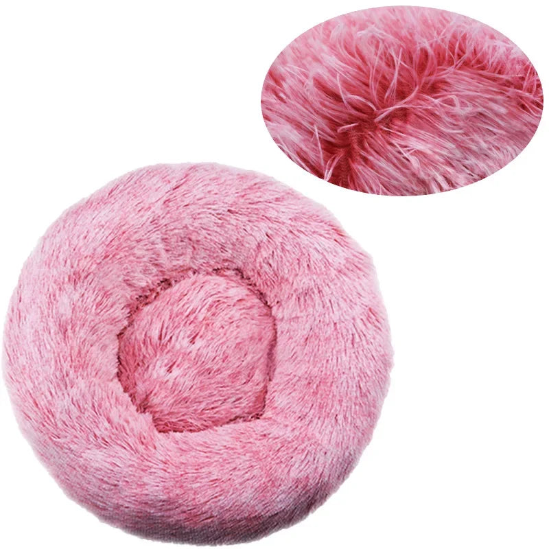 FluffyDream Round Plush Pet Bed – 40 to 90 cm