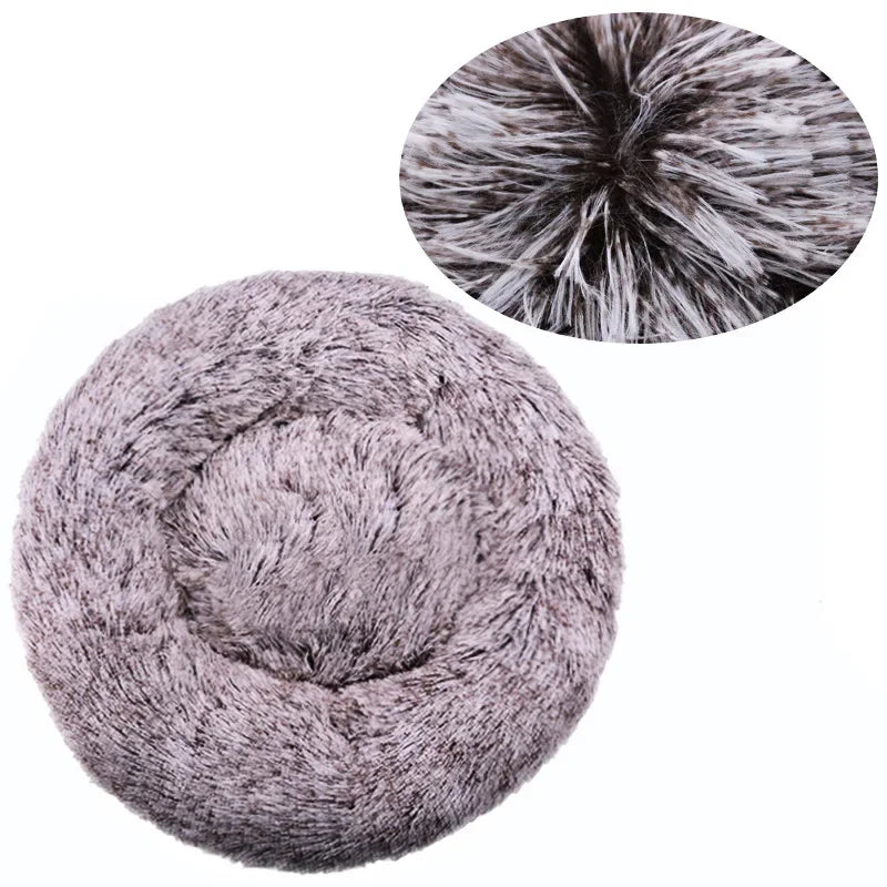 FluffyDream Round Plush Pet Bed – 40 to 90 cm