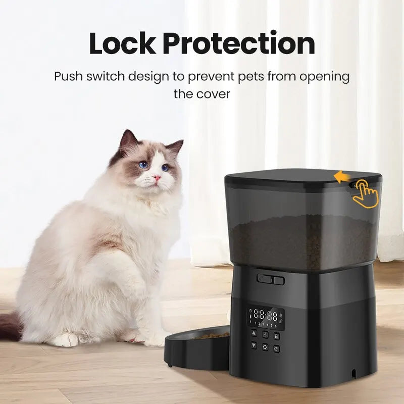 ROJECO Automatic Pet Feeder – Smart Cat & Dog Food Dispenser