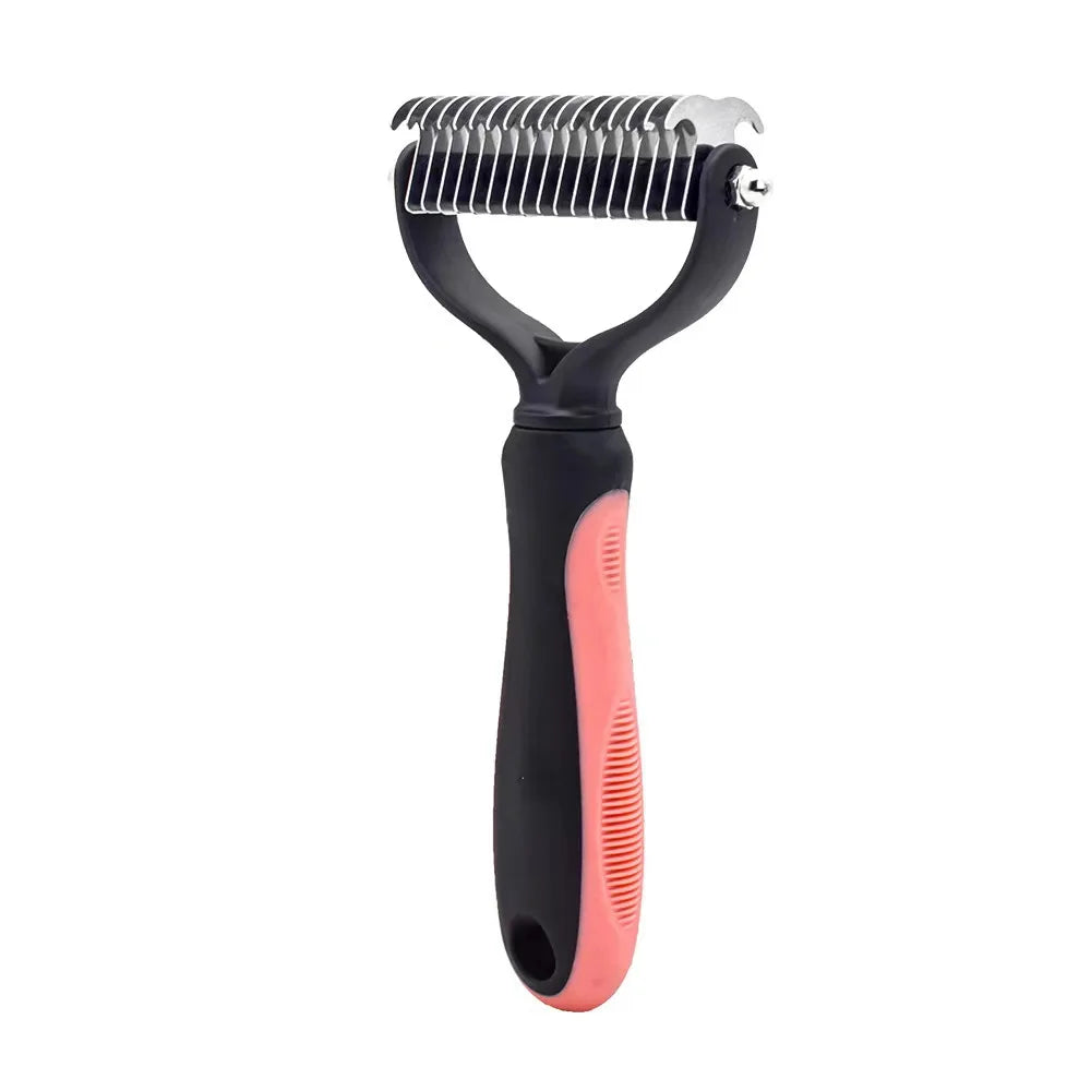 Professional Pet Deshedding Brush – Fur Remover & Knot Cutter