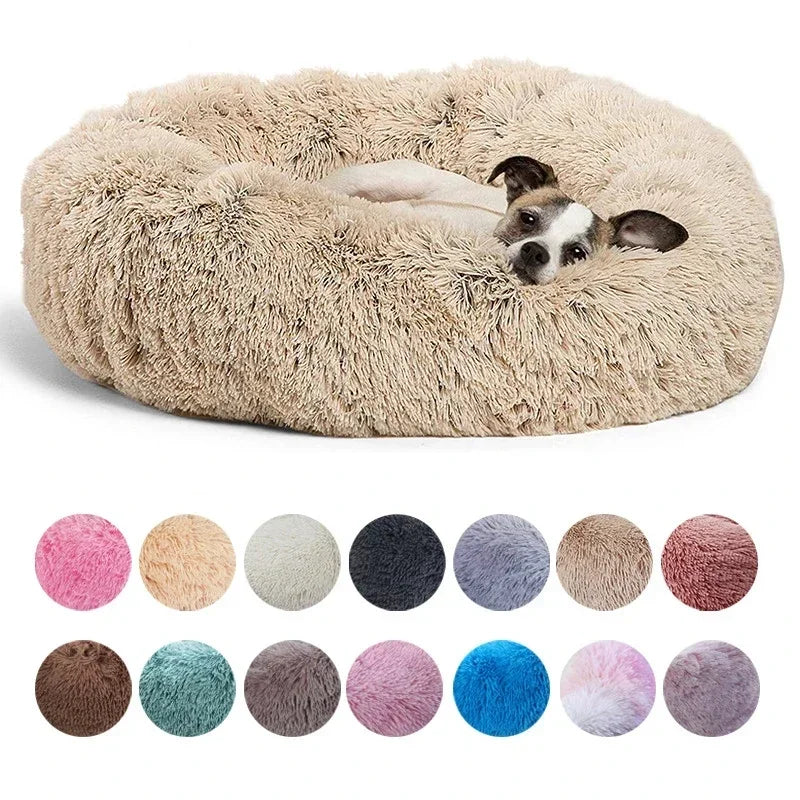 FluffyDream Round Plush Pet Bed – 40 to 90 cm