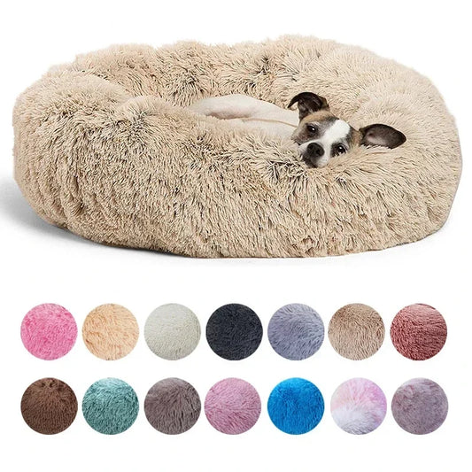 FluffyDream Round Plush Pet Bed – 40 to 90 cm