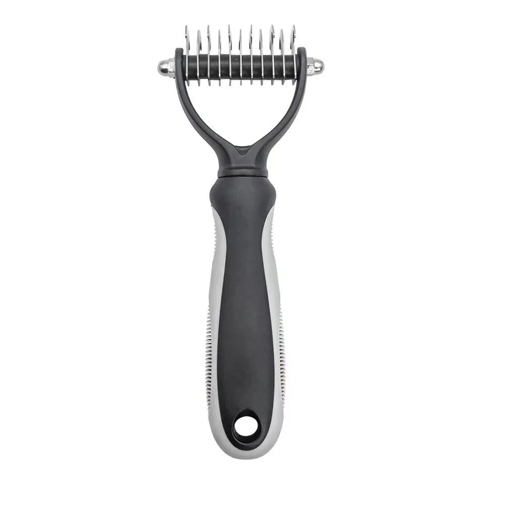 Professional Pet Deshedding Brush – Fur Remover & Knot Cutter