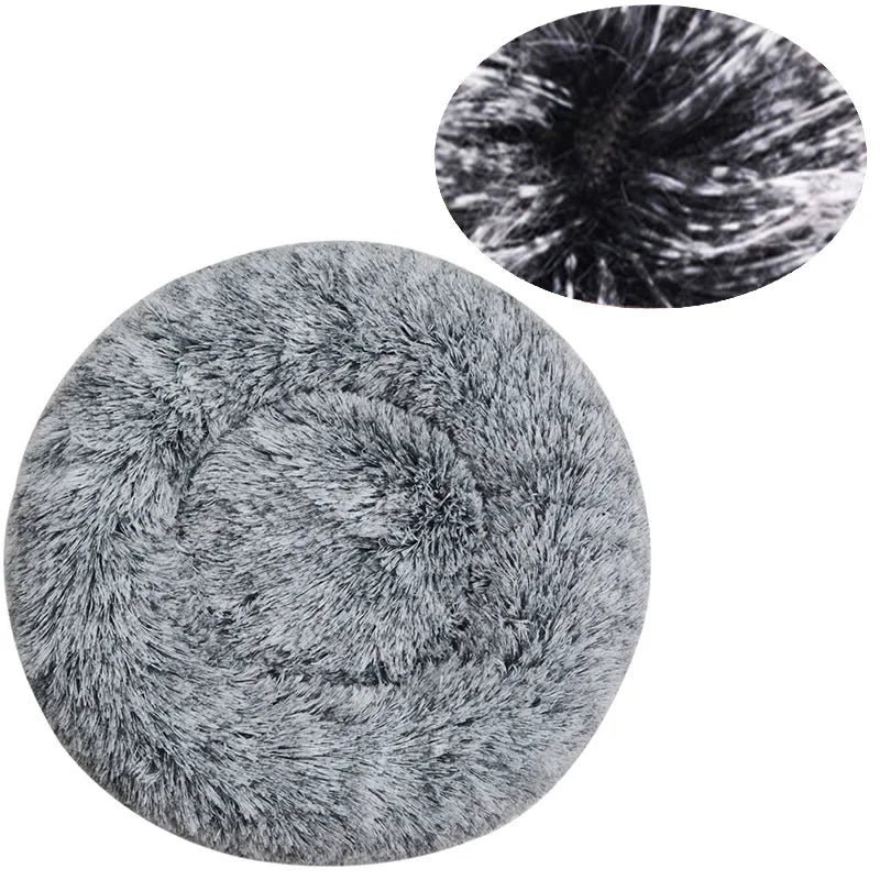 FluffyDream Round Plush Pet Bed – 40 to 90 cm