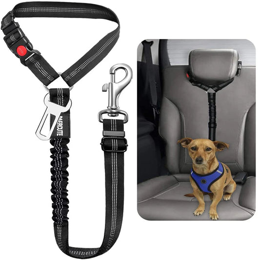 2-in-1 Dog Harness & Leash with Adjustable Backseat Safety Belt