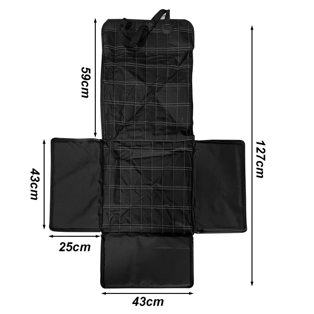 Folding Waterproof Dog Car Seat Cover – Pet Carrier Hammock with Safety Belt