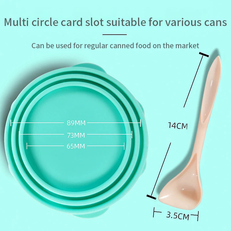 Portable 2-in-1 Silicone Dog & Cat Food Sealer & Spoon