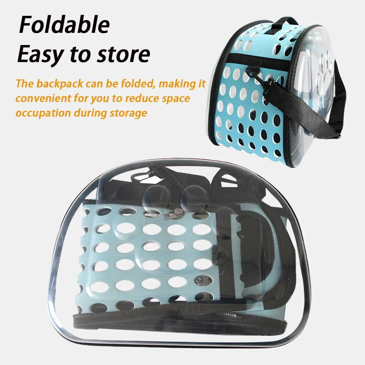 Transparent Pet Carrier Bag – Breathable Travel Capsule for Cats & Small Dogs