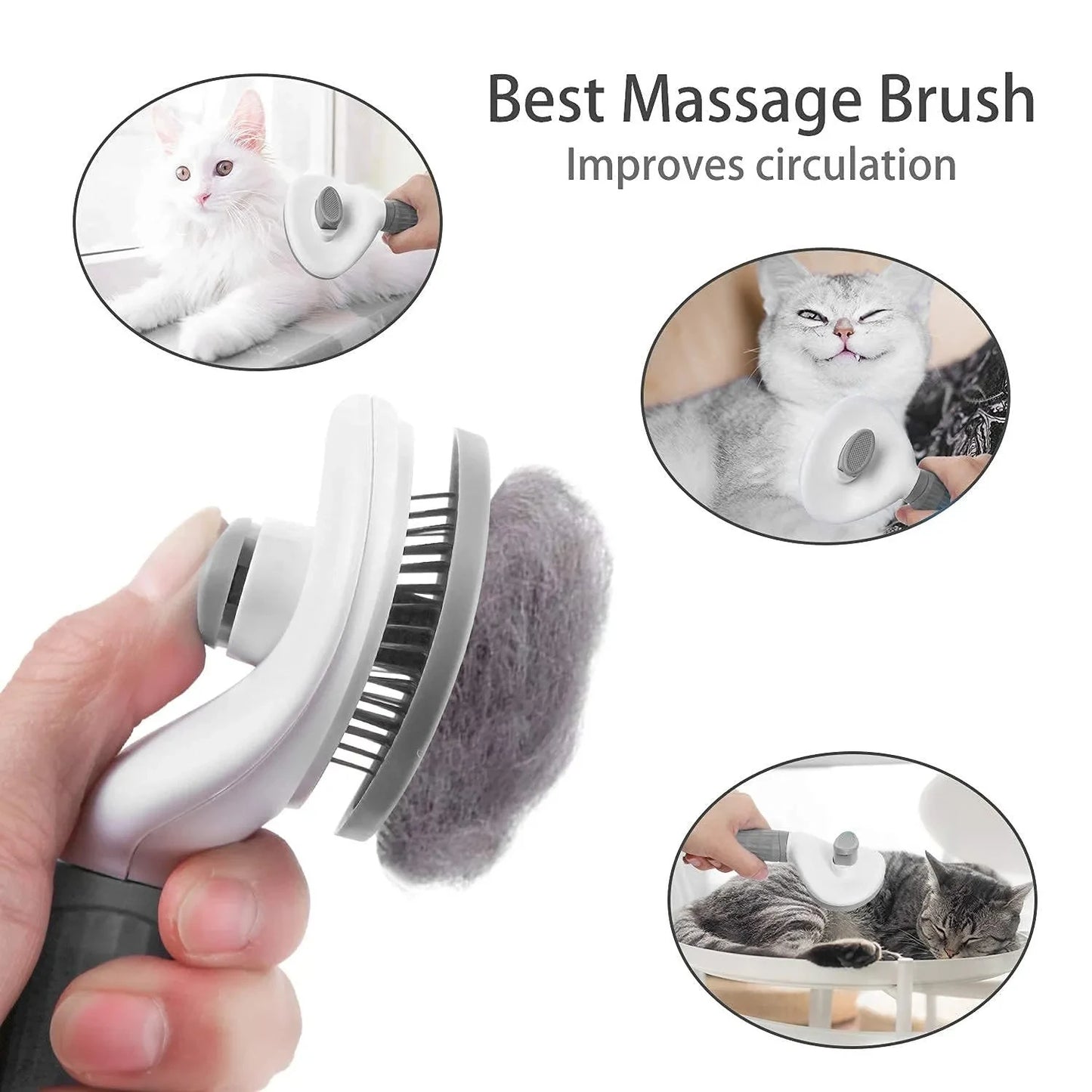 FurEase Self-Cleaning Pet Brush