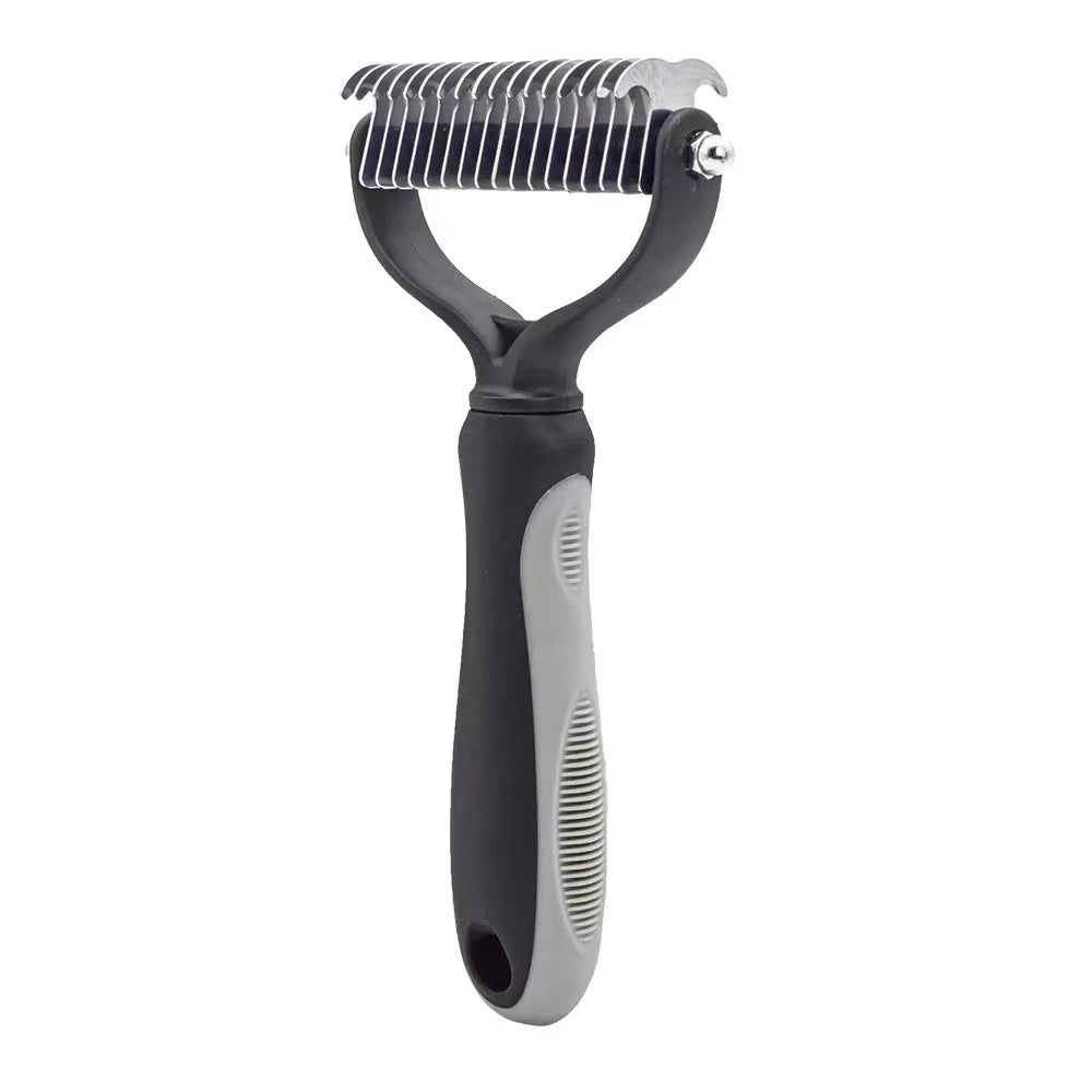 Professional Pet Deshedding Brush – Fur Remover & Knot Cutter